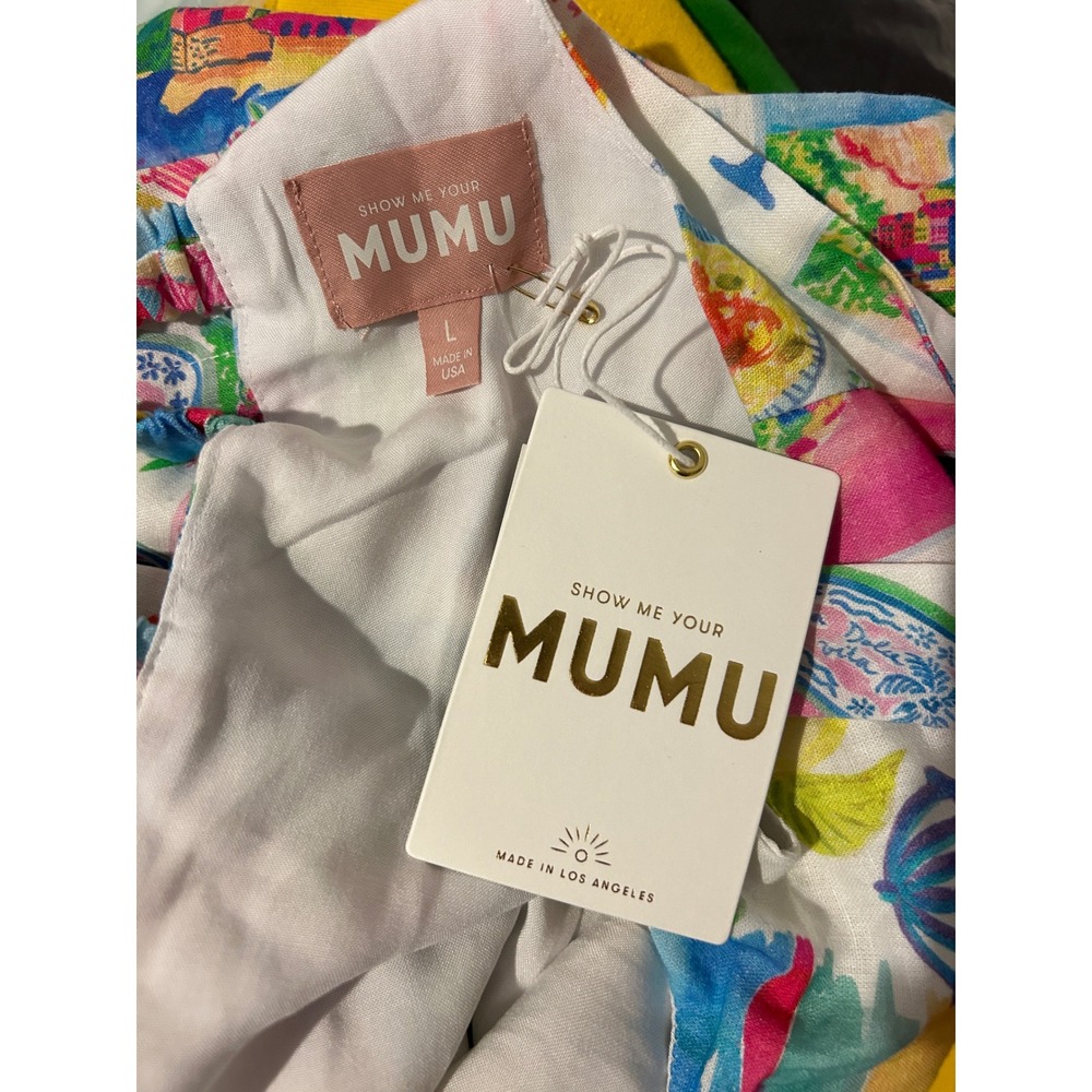 Revolve Show Me Your Mumu Amalfi Coast Steph Mini Dress Capri Postcard size L - Picture 5 of 5
